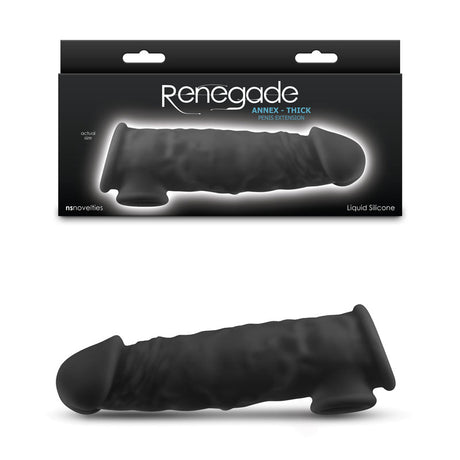 Renegade Annex - Thick Black 18.6 cm Penis Extender Sleeve
