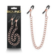 Bound Nipple Clamps - DC2 - Rose Gold - Rose Gold Nipple Clamps with Chain - Naughty by Nature Adult Store