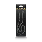 Bound Nipple Clamps - Gunmetal Nipple Clamps with Chain - Naughty by Nature Adult Store