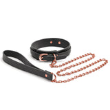 Bondage Couture Collar & Leash - Black Restraint - Naughty by Nature Adult Store