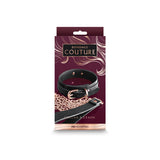 Bondage Couture Collar & Leash - Black Restraint - Naughty by Nature Adult Store