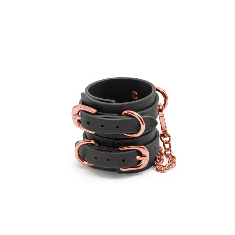 Bondage Couture Wrist Cuffs - Black Restraints - Naughty by Nature Adult Store