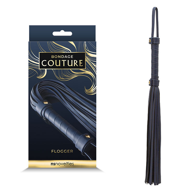 Bondage Couture Flogger - Blue - Blue Flogger Whip - Naughty by Nature Adult Store