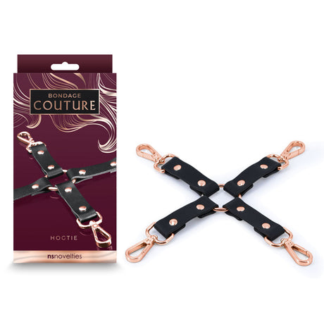 Bondage Couture Hog Tie - Black - Blue Hog Tie Restraint (No Cuffs Included) - Naughty by Nature Adult Store