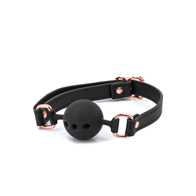 Bondage Couture Ball Gag  - Black Mouth Restraint - Naughty by Nature Adult Store