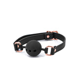 Bondage Couture Ball Gag  - Black Mouth Restraint - Naughty by Nature Adult Store