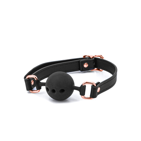 Bondage Couture Ball Gag  - Black Mouth Restraint - Naughty by Nature Adult Store