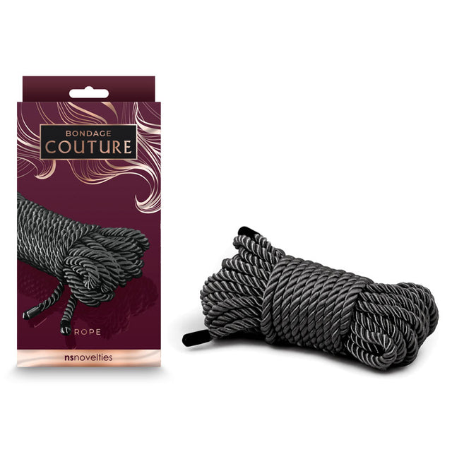 Bondage Couture Rope - Black - Black Bondage Rope - 7.6 metre - Naughty by Nature Adult Store