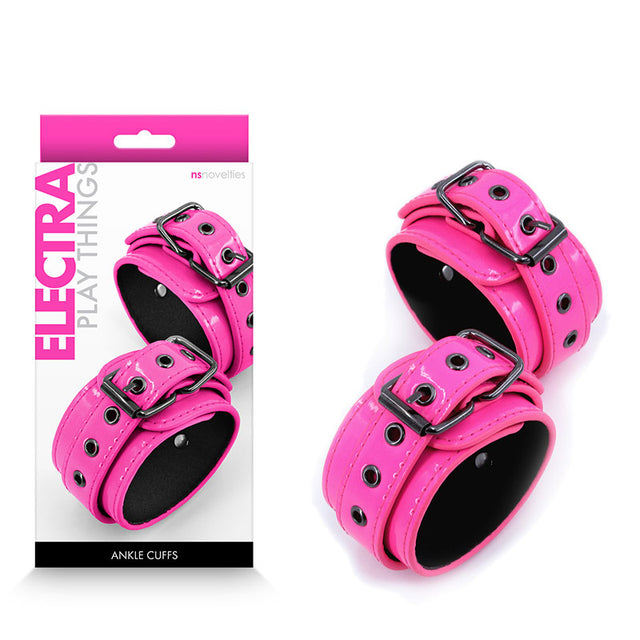 Electra Ankle Cuffs - Pink - Pink Restraints - Naughty by Nature Adult Store