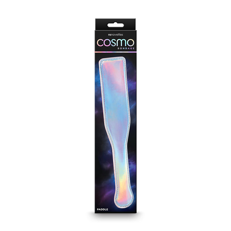 Cosmo Bondage Paddle - Rainbow - Metallic Rainbow Paddle - Naughty by Nature Adult Store