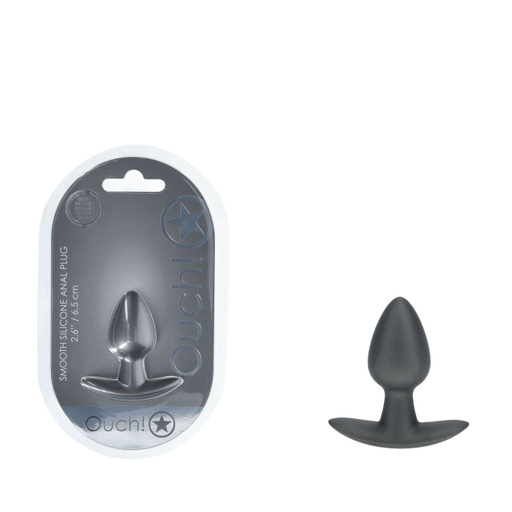 OUCH! Anal Plug - Gun Metal Grey 6.5 cm Small Butt Plug - Naughty by Nature Adult Store