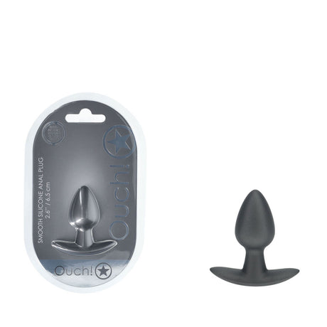 OUCH! Anal Plug - Gun Metal Grey 6.5 cm Small Butt Plug - Naughty by Nature Adult Store