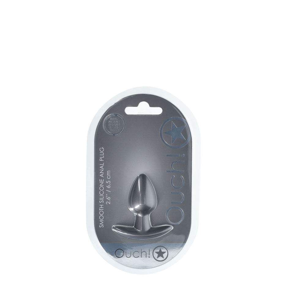 OUCH! Anal Plug - Gun Metal Grey 6.5 cm Small Butt Plug - Naughty by Nature Adult Store