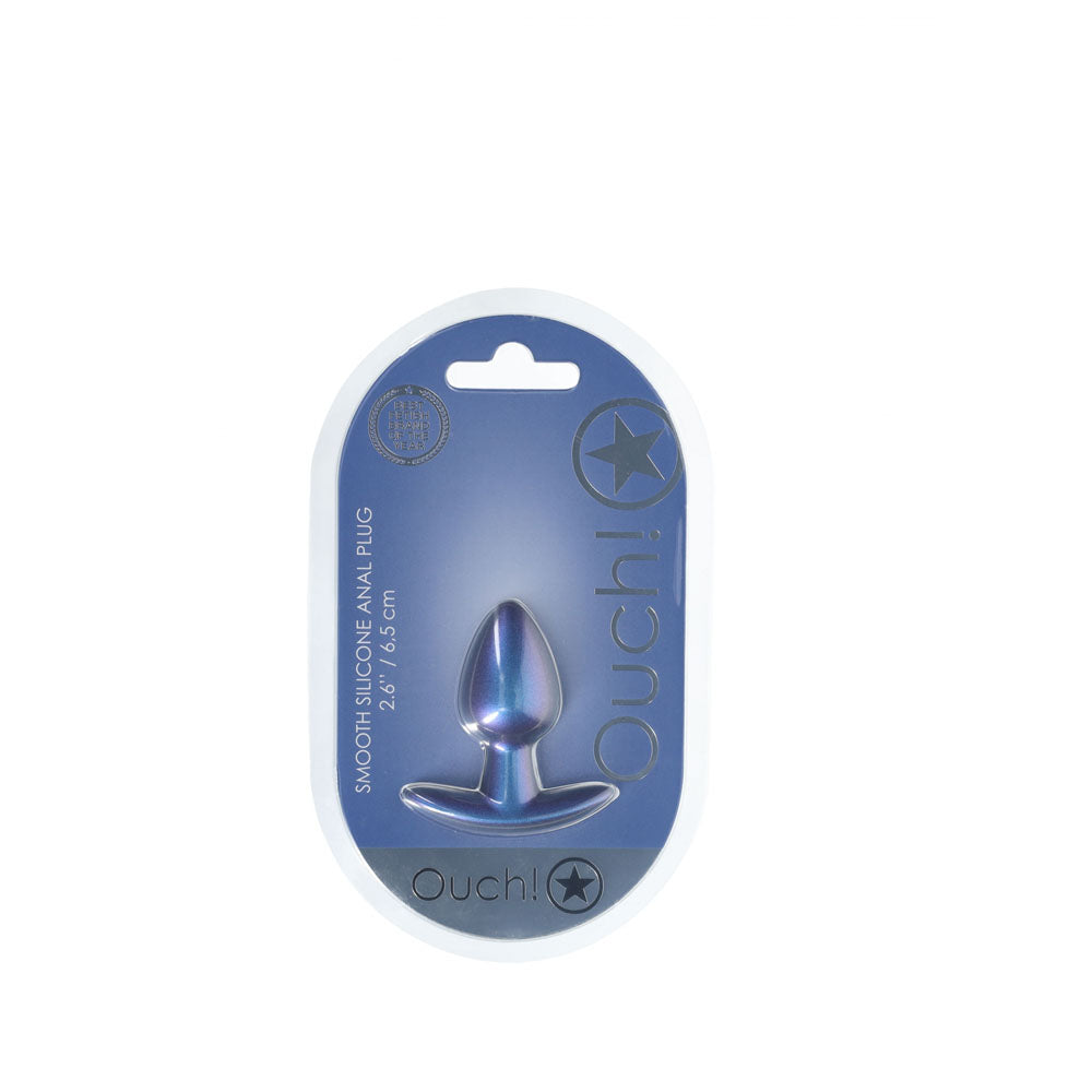 OUCH! Anal Plug - Metallic Blue 6.5 cm Small Butt Plug - Naughty by Nature Adult Store