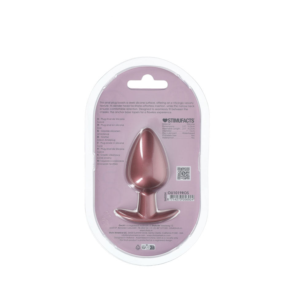 OUCH! Anal Plug - Large - Rose Gold - Naughty by Nature Adult Store