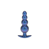 OUCH! Beaded Anal Plug - Metallic Blue - Naughty by Nature Adult Store