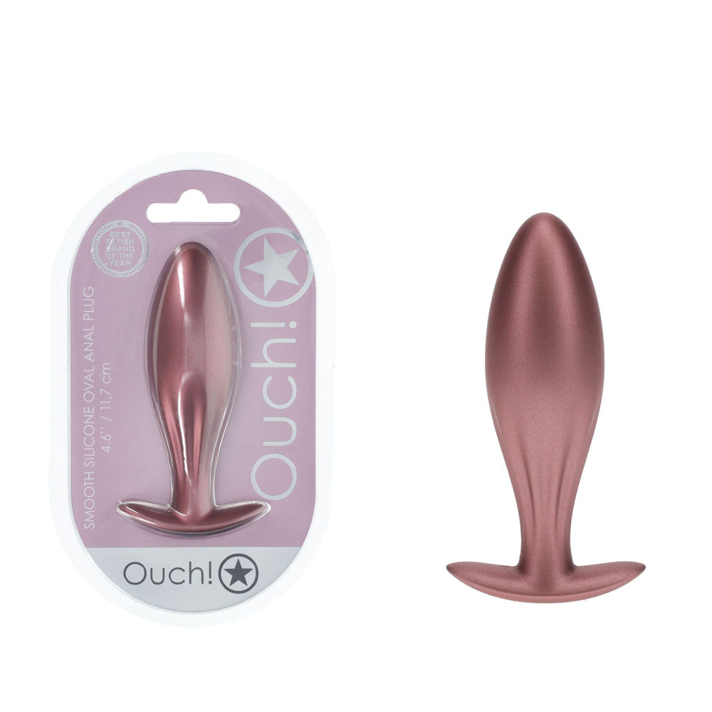 OUCH! Oval Anal Plug - Rose Gold - Naughty by Nature Adult Store