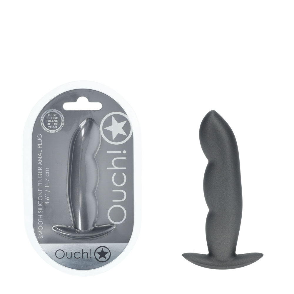 OUCH! Finger Anal Plug - Gun Metal - Naughty by Nature Adult Store