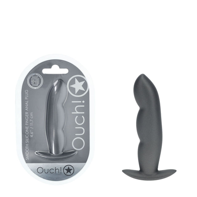 OUCH! Finger Anal Plug - Gun Metal - Naughty by Nature Adult Store