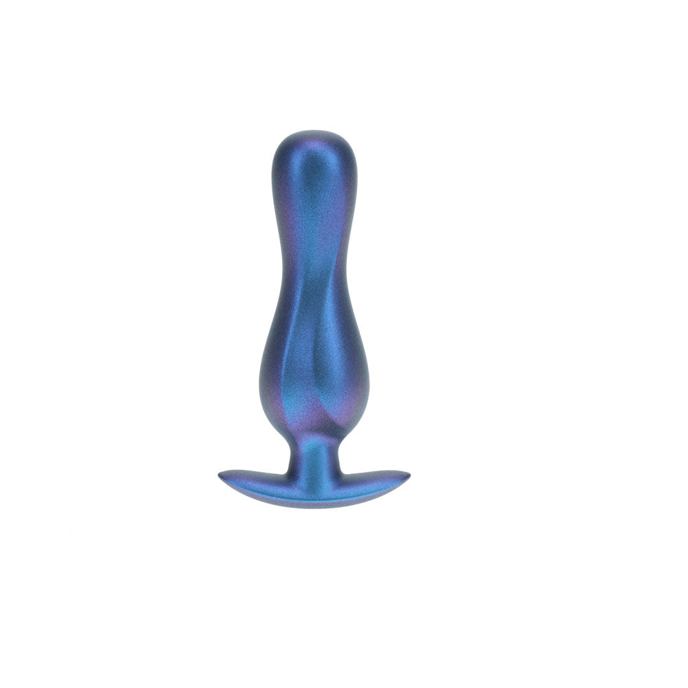 OUCH! Curvy Anal Plug - Metallic Blue - Naughty by Nature Adult Store