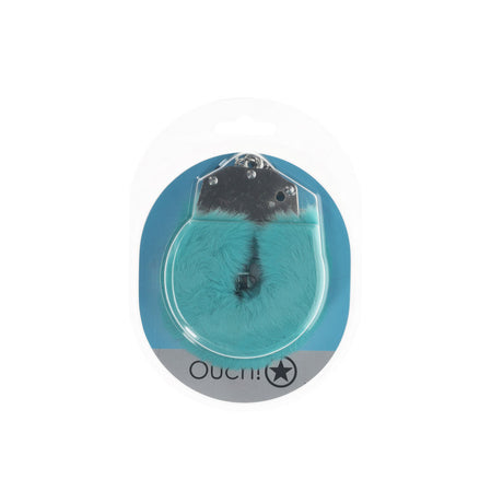 OUCH! Heavy-Duty Fluffy Cuffs - Blue - Naughty by Nature Adult Store