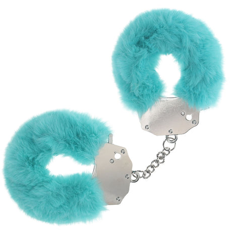 OUCH! Heavy-Duty Fluffy Cuffs - Blue - Naughty by Nature Adult Store