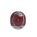 OUCH! Heavy-Duty Fluffy Cuffs - Burgundy - Naughty by Nature Adult Store