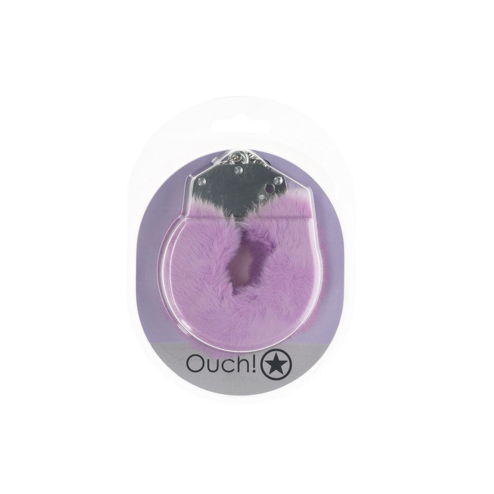 OUCH! Heavy-Duty Fluffy Cuffs - Lavender - Naughty by Nature Adult Store