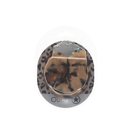 OUCH! Heavy-Duty Fluffy Cuffs - Leopard - Naughty by Nature Adult Store