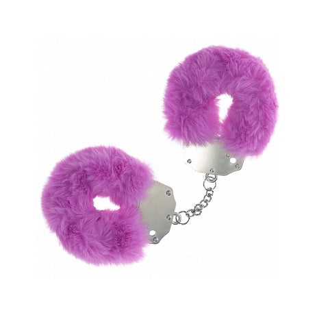 OUCH! Heavy-Duty Fluffy Cuffs - Purple - Naughty by Nature Adult Store