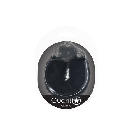 OUCH! Classic Fluffy Cuffs - Black - Naughty by Nature Adult Store