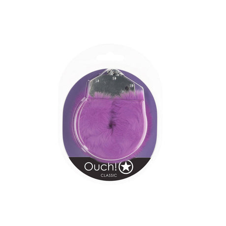 OUCH! Classic Fluffy Cuffs - Purple - Naughty by Nature Adult Store
