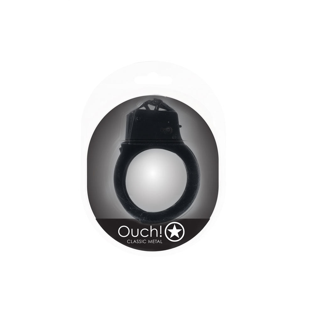 OUCH! Classic Metal Cuffs - Black - Naughty by Nature Adult Store