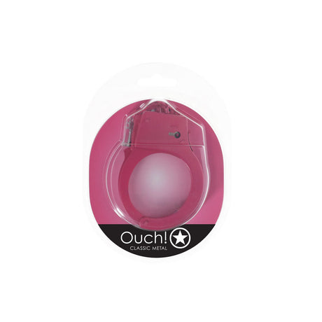 OUCH! Classic Metal Cuffs - Pink - Naughty by Nature Adult Store