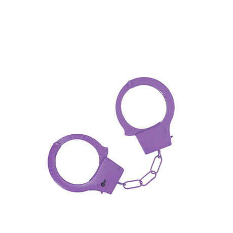 OUCH! Classic Metal Cuffs - Purple - Naughty by Nature Adult Store