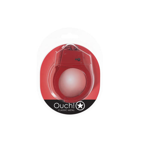 OUCH! Classic Metal Cuffs - Red - Naughty by Nature Adult Store