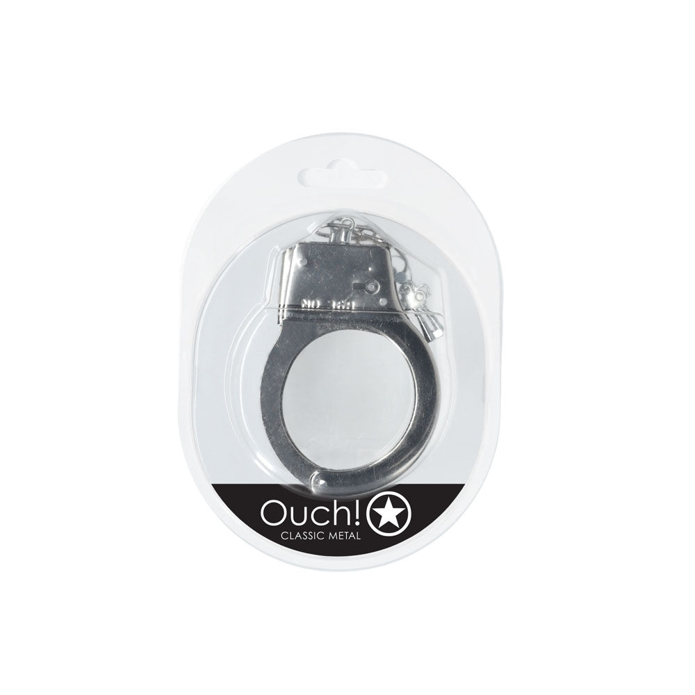 OUCH! Classic Metal Cuffs - Silver - Naughty by Nature Adult Store