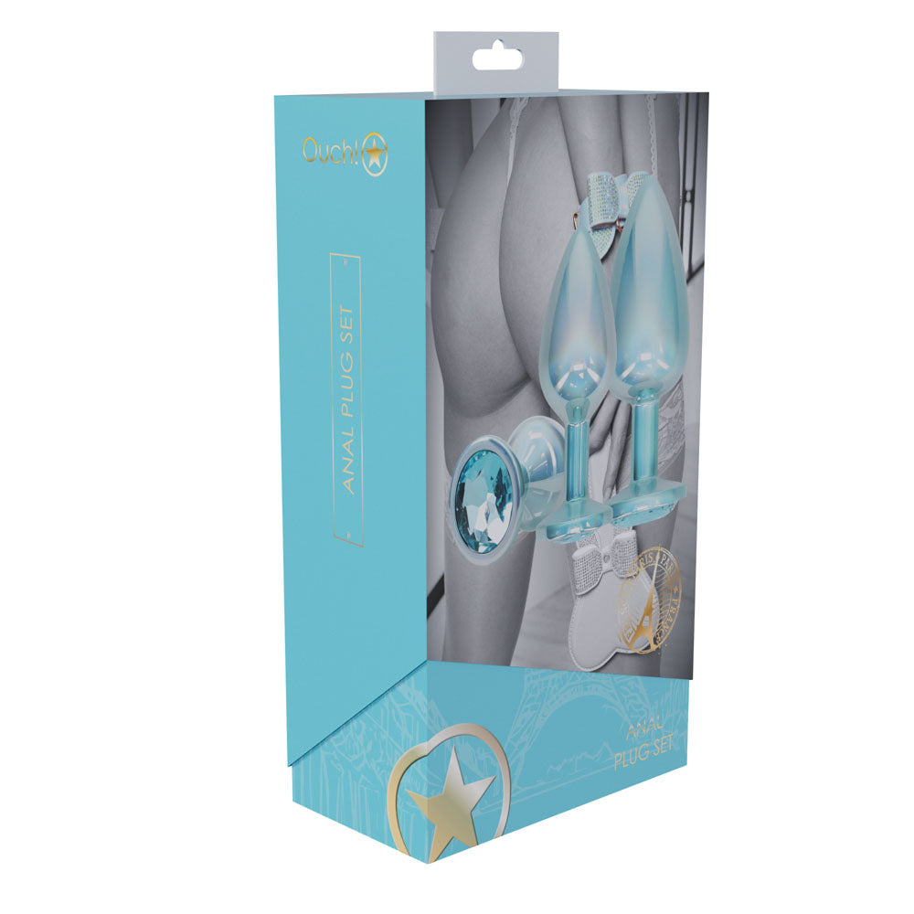 OUCH! Paris Collection - Metal Anal Plug Set - Blue