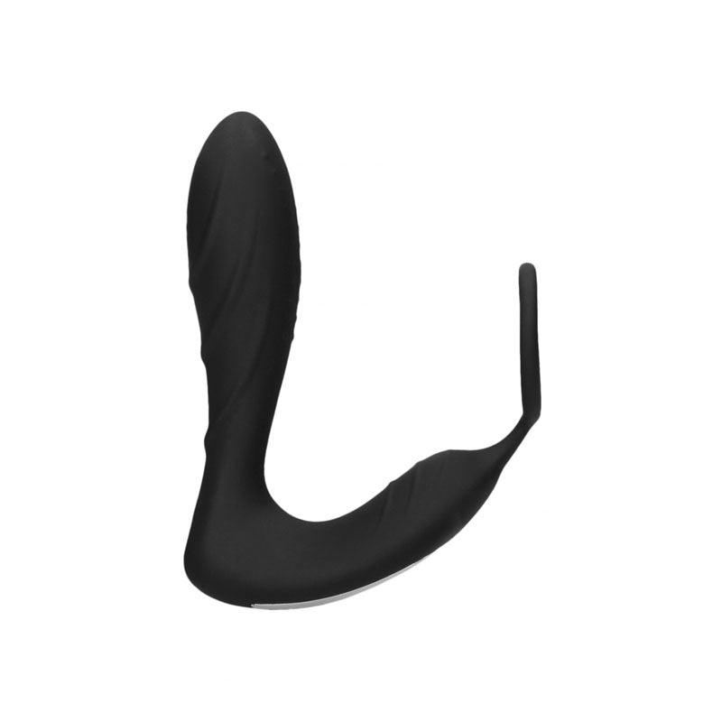 OUCH! E-stim & Vibrating Butt Plug Cock Ring