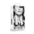 OUCH! Black & White Beginner's Furry Hand Cuffs - Black Restraints - Naughty by Nature Adult Store