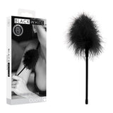 OUCH! Black & White Feather Tickler - Black - Naughty by Nature Adult Store