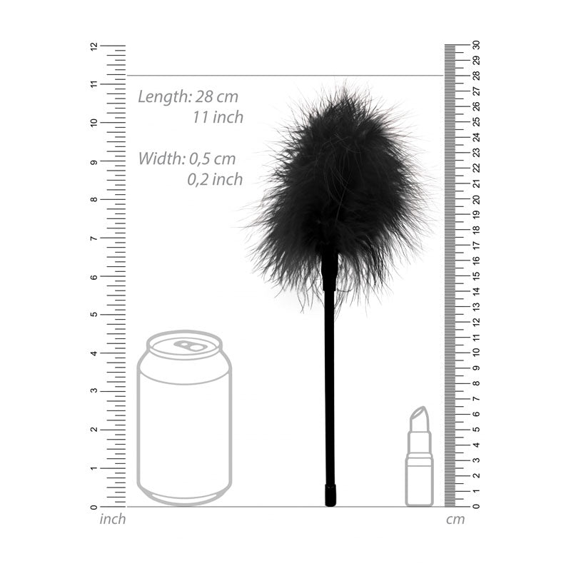 OUCH! Black & White Feather Tickler - Black - Naughty by Nature Adult Store