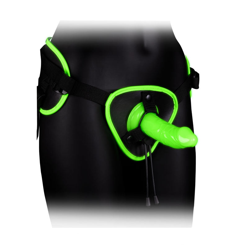 OUCH! Glow In The Dark Strap-on Harness - Glow in Dark 14.5 cm Strap-On - Naughty by Nature Adult Store