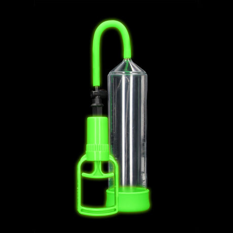 OUCH! Glow In The Dark Comfort Beginner Pump - Clear/Glow Penis Pump - Naughty by Nature Adult Store