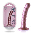 OUCH! Beaded Silicone G-Spot Dildo - 5'' / 13cm - Rose Gold 13 cm Dildo - Naughty by Nature Adult Store