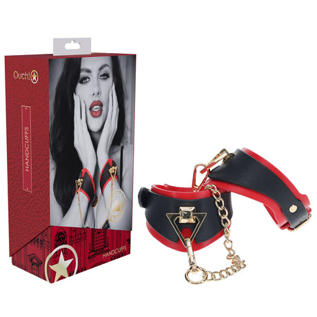 OUCH! Milan Collection - Handcuffs - Black/Red Restraints - Naughty by Nature Adult Store