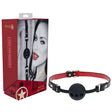 OUCH! Milan Collection - Silicone Ball Gag - Black/Red Breathable Mouth Restraint - Naughty by Nature Adult Store