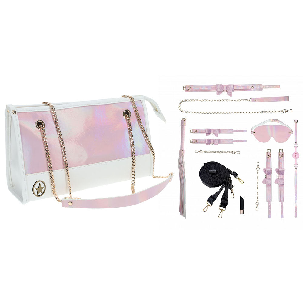 OUCH! Paris Collection - Kit with Bag - Pink Bondage Set with Bag - 8 Piece Kit - Naughty by Nature Adult Store