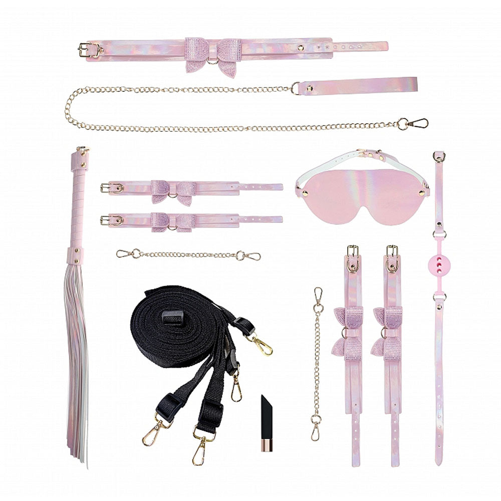 OUCH! Paris Collection - Pink Bondage Set with Bag - 8 Piece Kit