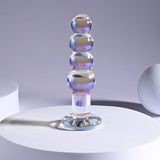 Playboy Pleasure JEWELS BEADS - Clear Glass 12 cm Anal Beads - Naughty by Nature Adult Store